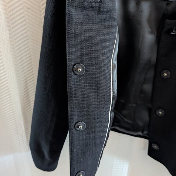 Banana Republic Cotton Wool Blend Cropped Blazer Snap Buttons Size 6 Classic - Picture 13 of 14